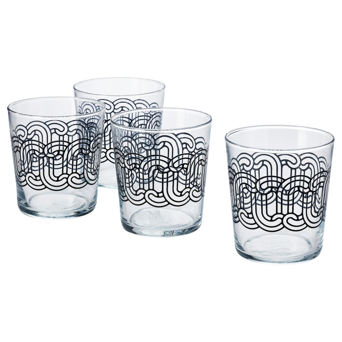 Drinking Glasses & Glassware Sets |  Glass, Clear Glass Patterned/Black, Drinking Glasses & Glassware Sets Drinking Glasses & Glassware Sets