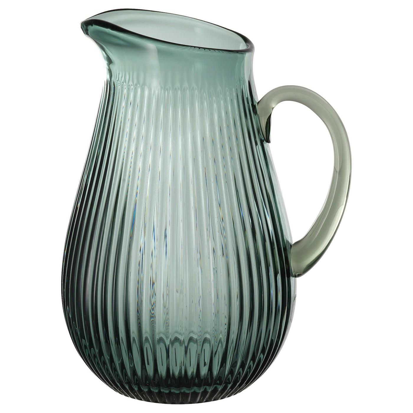 Pitchers & Carafes |  Pitcher, Patterned/Dark Gray-Green, Drinkware Pitchers & Carafes